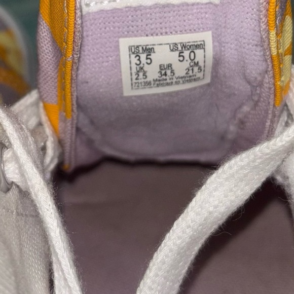 Vans SK8-Hi Tapered Stackform Shoes In Checkerboard Floral Orange size 5 - Picture 5 of 7